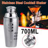 zllgf Stainless Steel Cocktail Shaker Double-Layer Rotatable Cocktail Glass 700Ml Bar Tool Built in Strainer Easy to Open and Close, Easy to Clean