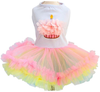 Ollypet Cute Dog Birthday Dress for Girls Dogs Clothes Cupcake Tutu Apparel Small Cats Puppy Yorkie XS