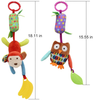 Binen Baby Toy Soft Hanging Rattle Learning Toy with Teethers Plush Animal C-Clip Ring Infant Newborn Stroller Car Seat Crib Travel Activity Wind Chimes Hanging Toys for Boys Girls, 4 Pack