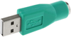 DGZZI USB to PS2 Adapter 2PCS Green PS/2 Female to USB Male Converter Adapter for Mouse and Keyboard