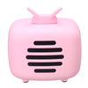Portable Retro Speaker TV Design Mobile Phone Holder Stand Bluetooth Alarm Clock