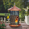 CT DISCOUNT STORE Bronze Colored Finish, All Metal Bird Feeder with 3 lb. Seed Capacity, Ready to use.
