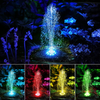 Solar Fountain with LED Light,1600mAh Battery Upgraded Solar Water Pump Bird Bath with 4 in 1 Nozzle , XIANNVV Floating Solar Powered Water Fountain for Outdoors, Ponds, Pools, Fish Tanks, Gardens