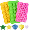 Chocolate Molds Gummy Molds Silicone - Candy Mold and Silicone Ice Cube Tray Nonstick Including Hearts, Stars, Shells