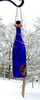 Blue Ridge Mountain Gifts - Wine Bottle Bird Feeder 25 Ounce Seed Capacity Bird Feeders for Outside Patio or Garden Décor Variety of Colors Handmade (Cobalt Blue & Copper)