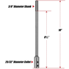 Fulton 10 inch Long Forstner Bit Extension for Adding Over 8" of Drilling Depth to Your Forstner Bit Ideal for Wood Turners Furniture Carpentry and Construction (3/8 inch Collet)