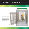 Featherland Paradise, Perch 'n Go, Polycarbonate Bird Carrier, Clear View Travel Cage with Handle, Small