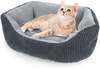 INVENHO Dog Beds for Small Dogs, Calming Cat Beds for Indoor Cats, Washable Soft Sleeping Small Dog Bed, Round Cushion Pet Bed, Anti-Slip Bottom Durable Orthopedic Puppy Bed, 20/25Inches