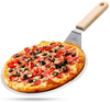 10 Inch Round Pizza Peel,Stainless Steel Baking Shovel Paddle with Wooden Handle Great for Baking Homemade Pizza, Bread, Cake, Pie-Metal Pizza Lifter