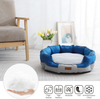 Yotruth Small Dog Cooling Bed & Cat Cooling Bed, Round Pet Beds for Indoor Cats or Small Dogs, Round Easy Clean Soft Scratch-Resistant& Mesh Fabric Pet Supplies, Slip-Resistant Oxford Bottom, Blue