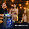 Karaoke Machine for Adults & Kids, VeGue Wireless Portable Karaoke Speaker with 2 UHF Wireless Microphones, Disco Ball, Ideal for Home Karaoke, Singing Party, Church (VS-1088)