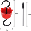 Plastics Floral Shaped Ant_Moats for Hummingbird Feeders for Outdoors (1 Hook+ 1 Brush