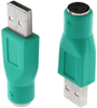 DGZZI USB to PS2 Adapter 2PCS Green PS/2 Female to USB Male Converter Adapter for Mouse and Keyboard