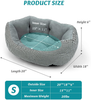 FURTIME Cat Bed, Machine Washable Pet Beds for Small Dogs Cats, Super Soft Durable Flannel Puppy Bed with Non-Slip Bottom(20"x18"x6")