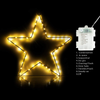 GIGALUMI Christmas Window Star Lights 3 Pack Window Lights with Timer Battery Operated Christmas Decorations 8 Lighting Modes with 3 Remote Controls for Outdoor, Indoor, Porch, Party(Warm White)