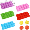 15 Cavity Flower Chocolate Candy Molds, Non-Stick Silicone Molds Baking Molds for Chocolates, Candies, Ice Cubes, Jellos, Handmade Soap, and Bath Bombs (5pack)