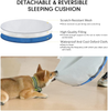 Yotruth Small Dog Cooling Bed & Cat Cooling Bed, Round Pet Beds for Indoor Cats or Small Dogs, Round Easy Clean Soft Scratch-Resistant& Mesh Fabric Pet Supplies, Slip-Resistant Oxford Bottom, Blue