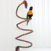 Pet Parrot Chew Rope Budgie Bell Bird Perch Coil Swing Cockatiel Cage Toys