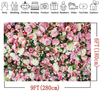 Art Studio 9x6FT Flower Photo Background Pink Rose Photography Backdrop for Pictures Newborn Bridal Shower Birthday Party Banner Decor Supplies Vinyl Photo Studio Props