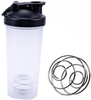 Shaker Cup Plastic Sports Water Bottle Portable Leak-Proof Blender Multifunctional Shake Cup Black