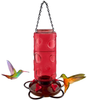 Urban Deco Hummingbird Feeder Red Glass Hummingbird Feeders,Red Wild Bird Feeder Hanging 5 Nectar Feeding Stations,30 oz,Red Bottle 1 Pack
