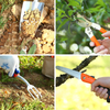Garden Tools Set, 10Pcs Cast-Aluminum Heavy Duty Gardening Kit,Weeder Rake Shovel Trowel Sprayer Gloves and Durable Storage Tote Bag ,with Soft Rubberized Non-Slip Handle, Garden Gifts for Men Women