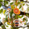 CYnice Oriole Bird Feeders for Outside, Hummingbird Feeder Metal Hanging Bird Feeder with Fruit Stick Feeder & Glass Jelly Container(2 Glass Cup)