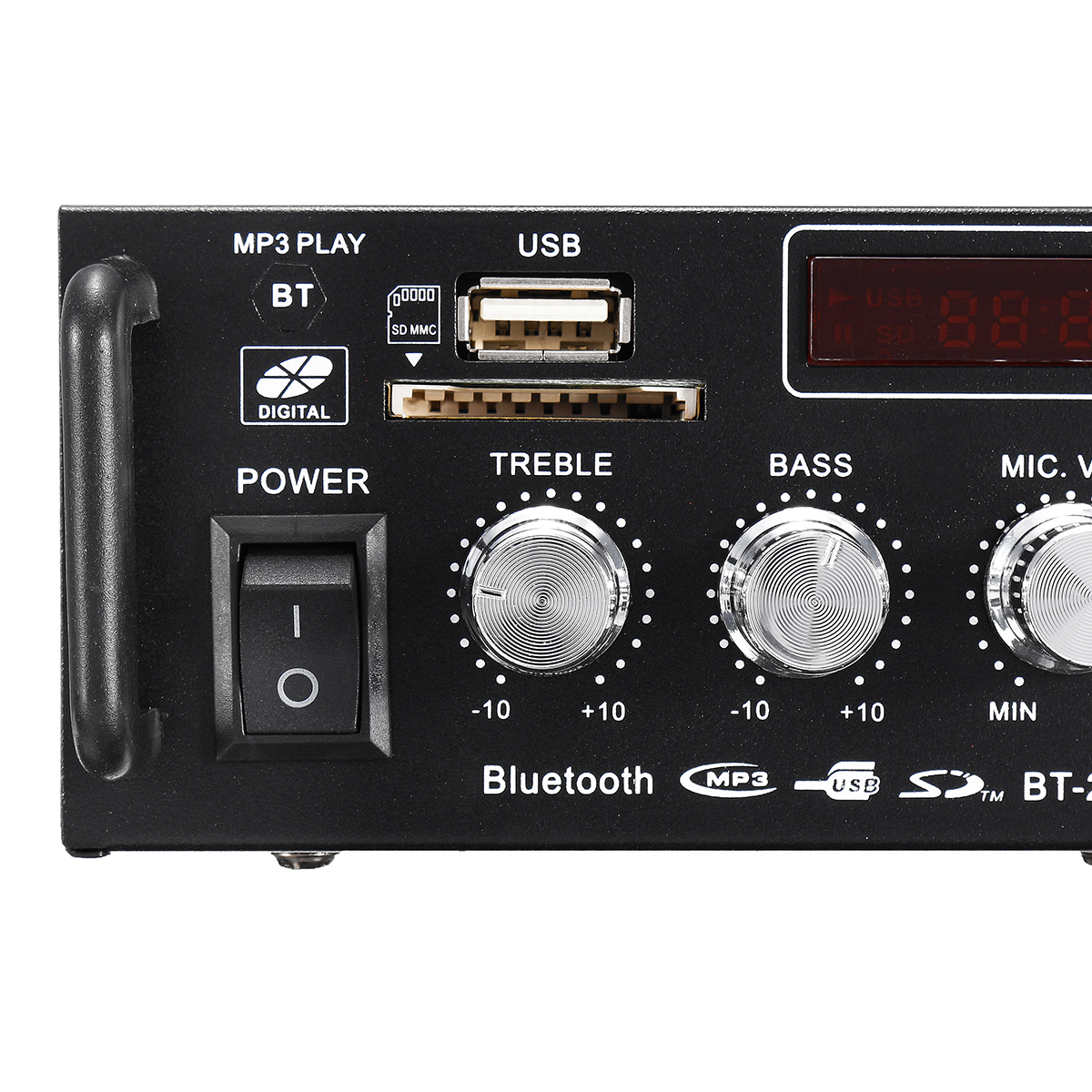 BT-298A 12V 220V HIFI Audio Stereo Power Amplifier Bluetooth FM Radio 2CH 600W