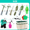 GUBUASO Garden Tools Set, Gardening Supplies with Soft Rubber Anti-Skid Ergonomic Handle, Includes Storage Tote Bag Organizer and More, Outdoor Gardening Gifts Kit for Women Men