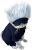JSVDE Jujutsu Kaisen Cosplay Gojo Satoru Cat Costume Anime Cat Apparel Cartoon Pet Clothes Suitable for Most Cats and Dogs