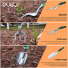 OUGUI Heavy Duty Garden Tool Set with Soft Rubberized Non-Slip Gardening Tools, 20 PCS Gardening Tools Set Succulent Tools Set Stainless Steel Garden kit Tools for Men Women