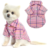 Plaid Dog Shirt, Cute Puppy Polo T-Shirt, Soft Pet Colthes Boy for Small Medium Large Dogs