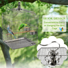 Lilithye Large Stainless Steel Parakeet Bird Cage 30 Inch Height Hanging Parrot Bird Cages with Stand for Cockatiels African Grey Quaker Parakeets Conures Pigeons Flight Perches Birdcage