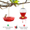 eWonLife Hummingbird Feeder for Outdoors Hanging, 2 Pack, Leak-Proof, Easy to Clean and Fill, Saucer Humming Feeder for Hummer Birds, Including Hanging Hook, with 5 Feeder Ports (16 OZ/Pack)