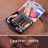 35Pcs BUTUZE Leather Sewing Kit, Leather Sewing Repair Upholstery Kit, Leather Working Tools with Waxed Thread, Tracing Wheel, Hand Stitching Tool Set, for Leather Sewing, Quilting, Repair Craft DIY