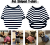 Dog Shirts Pet Clothes Striped Clothing, 2 Pack Puppy Vest T-Shirts Outfits for Cat Apparel, Doggy Breathable Cotton Shirts for Small Medium Large Dogs Kitten Boy and Girl (Black+Red, Small)