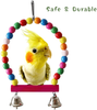 BWOGUE 5pcs Bird Parrot Toys Hanging Bell Pet Bird Cage Hammock Swing Toy Hanging Toy for Small Parakeets Cockatiels, Conures, Macaws, Parrots, Love Birds, Finches