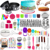 Baking and Cake Decorating Supplies kit | All-in1 Cake Decoration Tools Kit for Baking, Decorating, Serving –3 Springform Pans, 48 Numbered Icing Tips, Cake Turntable 360PCs RFAQK
