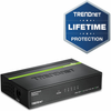 TRENDnet 5-Port Unmanaged Gigabit GREENnet Desktop Metal Switch, Ethernet-Network Switch, 5 x Gigabit Ports, Fanless, 10 Gbps Switching Fabric, Lifetime Protection, Black, TEG-S50g