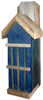 Nature Gift Store Rustic Butterfly House from Recycled Fence Wood: Blue Hand Made in Oklahoma USA