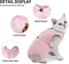 TORJOY Cat Professional Surgical Recovery Suit for Abdominal Wounds Skin Diseases,Breathable E-Collar Alternative Cotton Surgery Shirt for Cats and Dogs