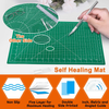 Audab 18" x 12" Self-Healing Cutting Mat and Craft Knife kit with 30Pcs Hobby Blades Art Knife for Craft, Sewing, Fabric, Quilting, Scrapbooking Project