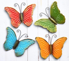 GIFTME 5 Metal Butterfly Wall Art Decor Set of 4 Colorful Garden Wall Sculptures