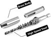 Saiper 4pcs HSS Door Self Centering Hinge Hole Opening Drill Bit Set, 1/4" Hex Shank Doors Cabinet Hinge Drill Bits Tool Set (5/64", 7/64", 9/64", 11/64")