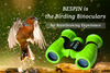 BESPIN Binoculars for Kids (Adopted by Nature School) 8x21 Bird Watching, High-Resolution Real Optics for Wildlife Watching with Reversible Bird Map - GR -