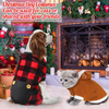 Silkfly 2 Pieces Christmas Red Plaid Dog Pajama Onesies Christmas Dog Cat Reindeer Costume Xmas Dog Reindeer Hoodie Pet Outwear Coat Apparel Puppy Christmas Clothes for Cat Dog Puppy Kitten Xmas Party