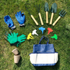 Cuwiny Garden Tools Set，12 Piece Heavy Duty Gardening Kit Gifts for Women or Men with:Tote Bag,Two Gloves,Scissors,Transplanter,Trowel,Rake,Weeder,Cultivator,Sprayer,Tags,Paper Cup,Planting Tools