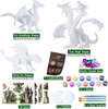 Kids Crafts, DIY 3D Dragon Painting Toys with 13 Color Educational Toy Painting Set Paint Your Own Gift Art and Craft Kit for Kids Boys Girls 3 4 5 6 7 8 9 Year Old