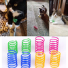 ISMARTEN 100 Pack Pet Wide Colorful Springs Cat Toys Plastic Coil Spiral Springs for Cat Kitten Pets (Random Color)