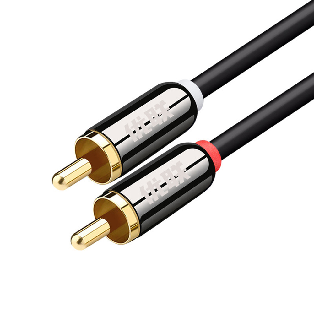 Unnlink HIFI 2RCA to 2 RCA Data Cable OFC AV Audio Cable for TV DVD Amplifier Subwoofer Soundbar Speaker Wire